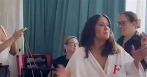 salma hayek wardrobe malfunction unedited|Salma Hayek Has a Wardrobe Malfunction While Dancing in Her。